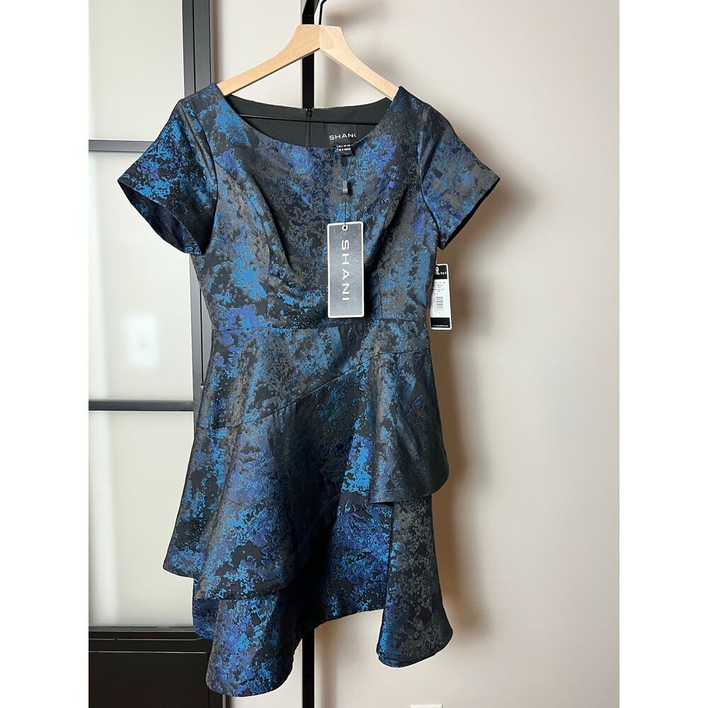 NWT Shani Jacquard Tiered Fit & Flare Dress Size 2